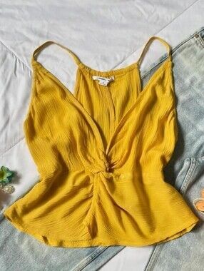 O'Neill yellow tank top Twist Knot Light Xs